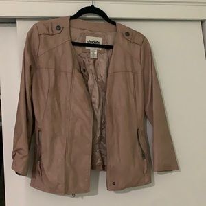Light pink pho leather jacket